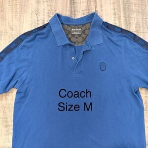 Coach Men's Polo Shirt in Rich Blue